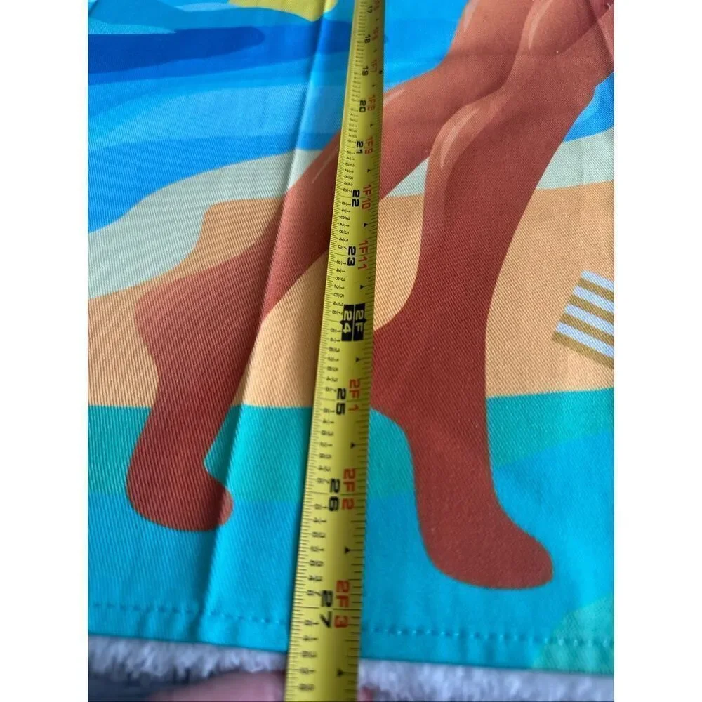 Tissus Toselli Cote d’Azur French Riviera Tea Towel Cotton Made in France Beach